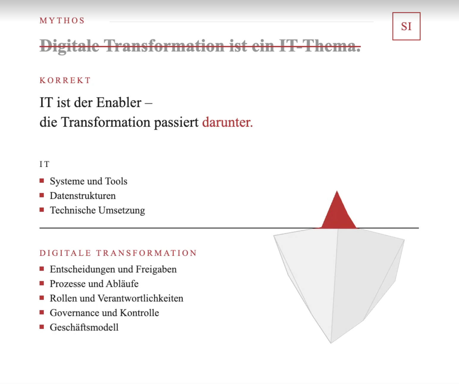 Mythos: digitale Transformation ist ein IT-Thema